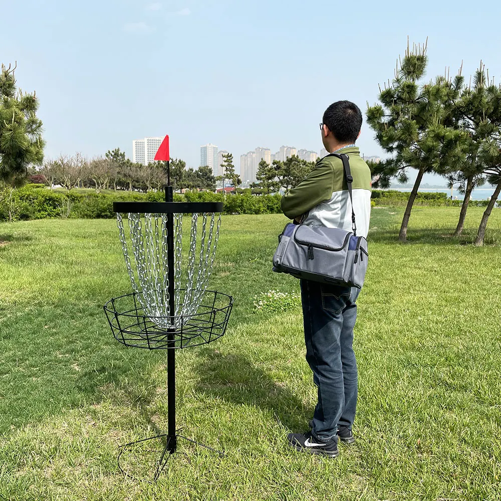 Shuttle Frisbees Disc Golf Sports Bag with Built-in layered Frisbees tray, 18-25 Disc capacity, Adjustable shoulder straps