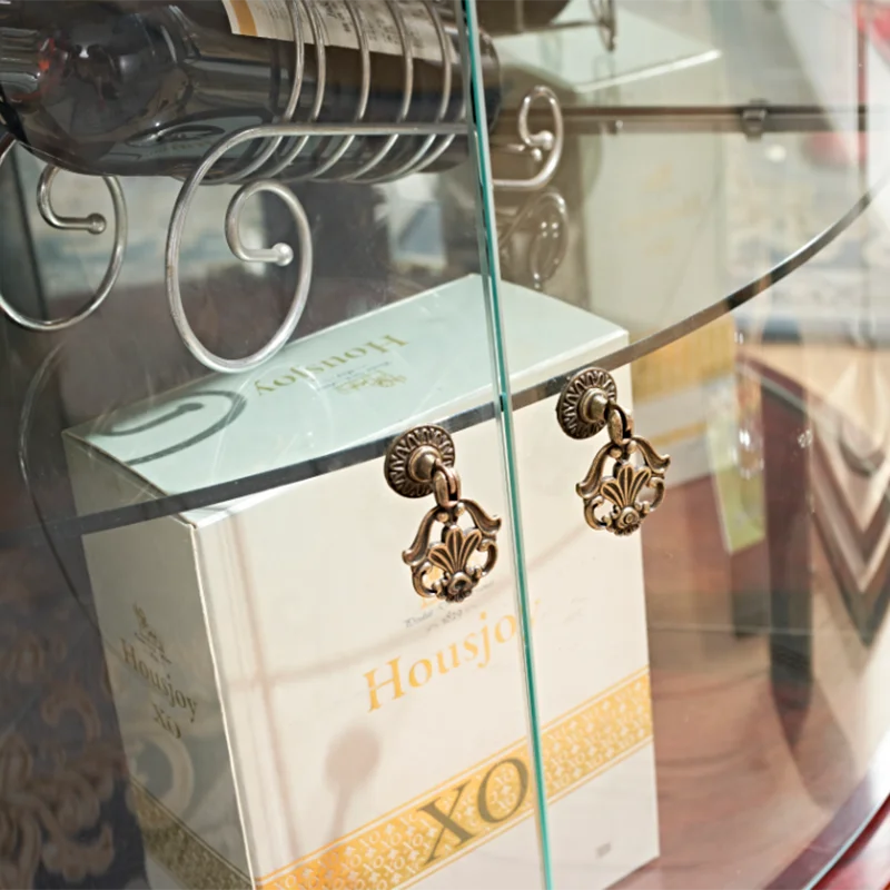 The Best End-Top Antique Corner Display Bar Cabinet Wine Cabinet With Glass Door