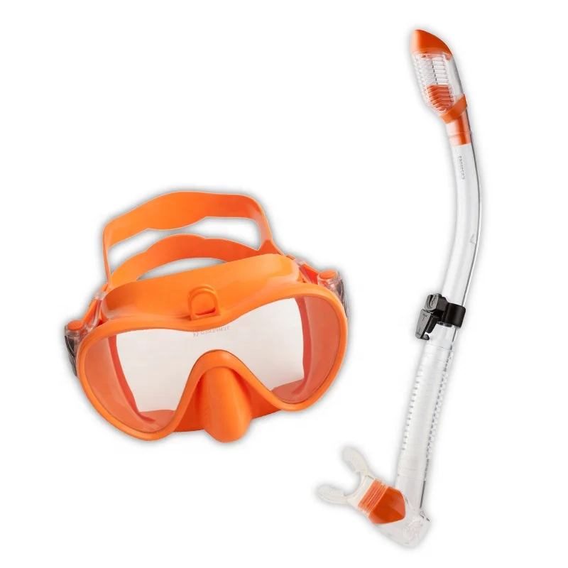 
Eco friendly Tempered Glass Swim Scuba Diving Snorkeling Mask Set with Go Pro Mounting 