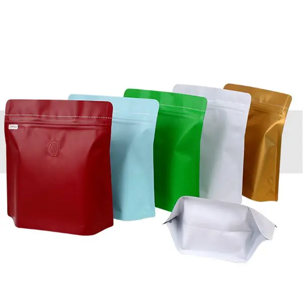 
Custom easy tear ziplock foil special diamond shaped food grade stand up coffee packaging bag with one way valve 