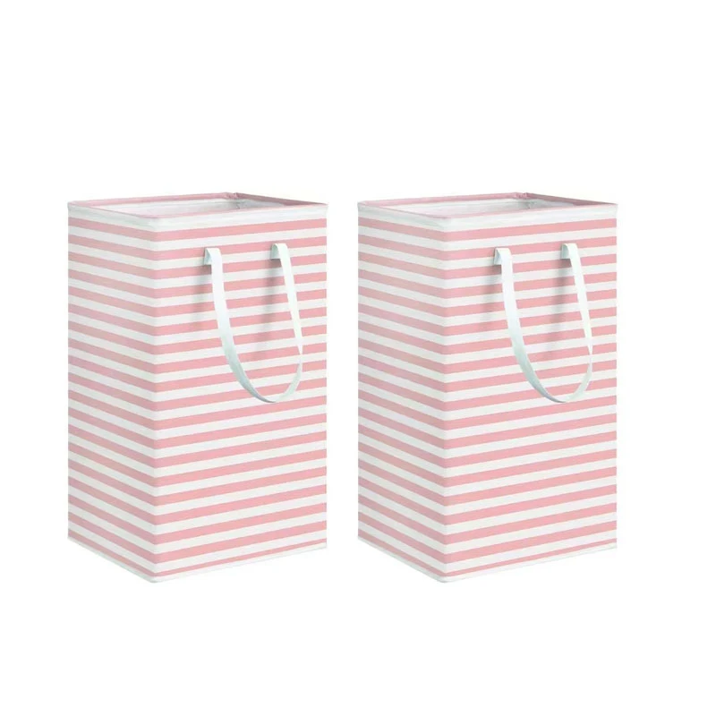 Custom Large Capacity Collapsible Laundry Basket Waterproof Foldable Tall Clothes Laundry Hamper with Extended Handles for Toys