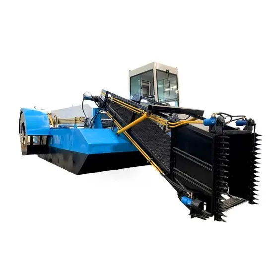 Underwater Boat Harvesting Machine Aquatic Weed Harvester Ship/ Weed Cutting Ship Trash Skimmer factory