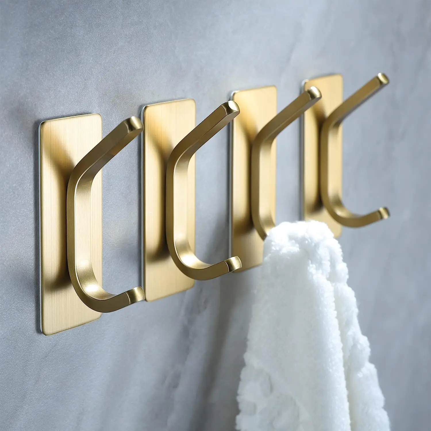 Black Wall Hooks Stick for Bathroom and Kitchen Heavy Duty Hooks