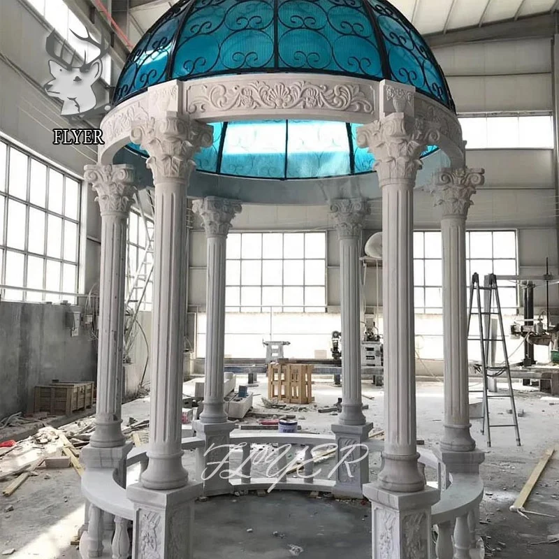 Modern Design Large Garden Pergola Stone Carvings Sculptures Gazebos Outdoor Gazebo Marble Gazebo