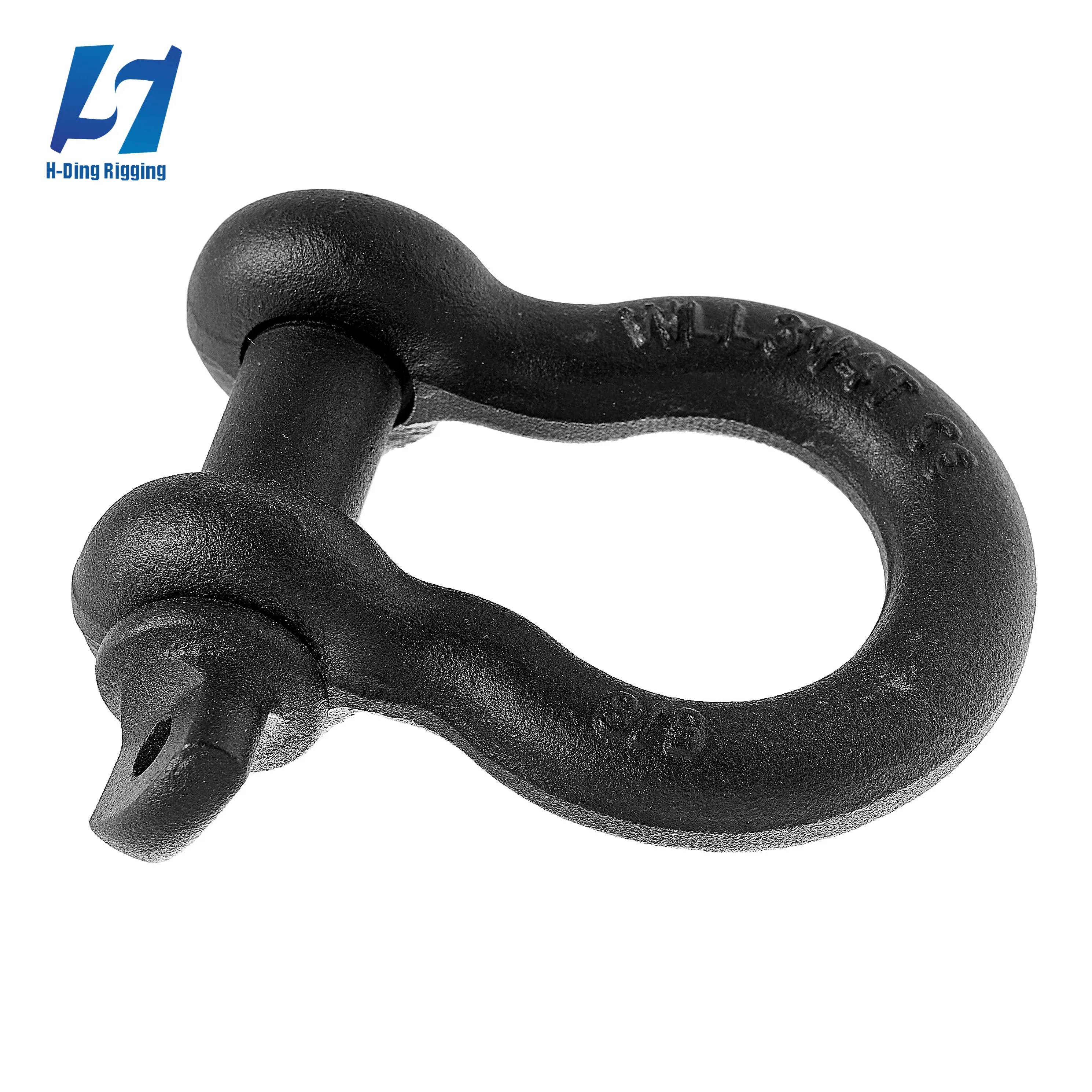 Rigging Hardware Wholesale Price G209 Black Painted Shackle  Red Painted Us Type Screw Pin Anchor Shackle Bow Shackle