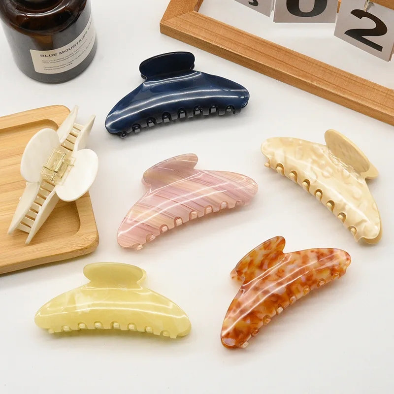 Custom logo Fashion Cross Hair dress Hair Styling Tool New Acetate Hair Claws Crab Clamps Charm Claw Clips for Women Girls