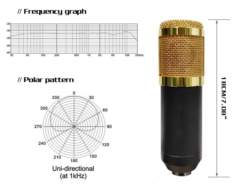 BM 800 Studio Microphone Kits With V8 Sound Card BM800 Condenser Professional Microphone For Computer Recording Podcast TikTok