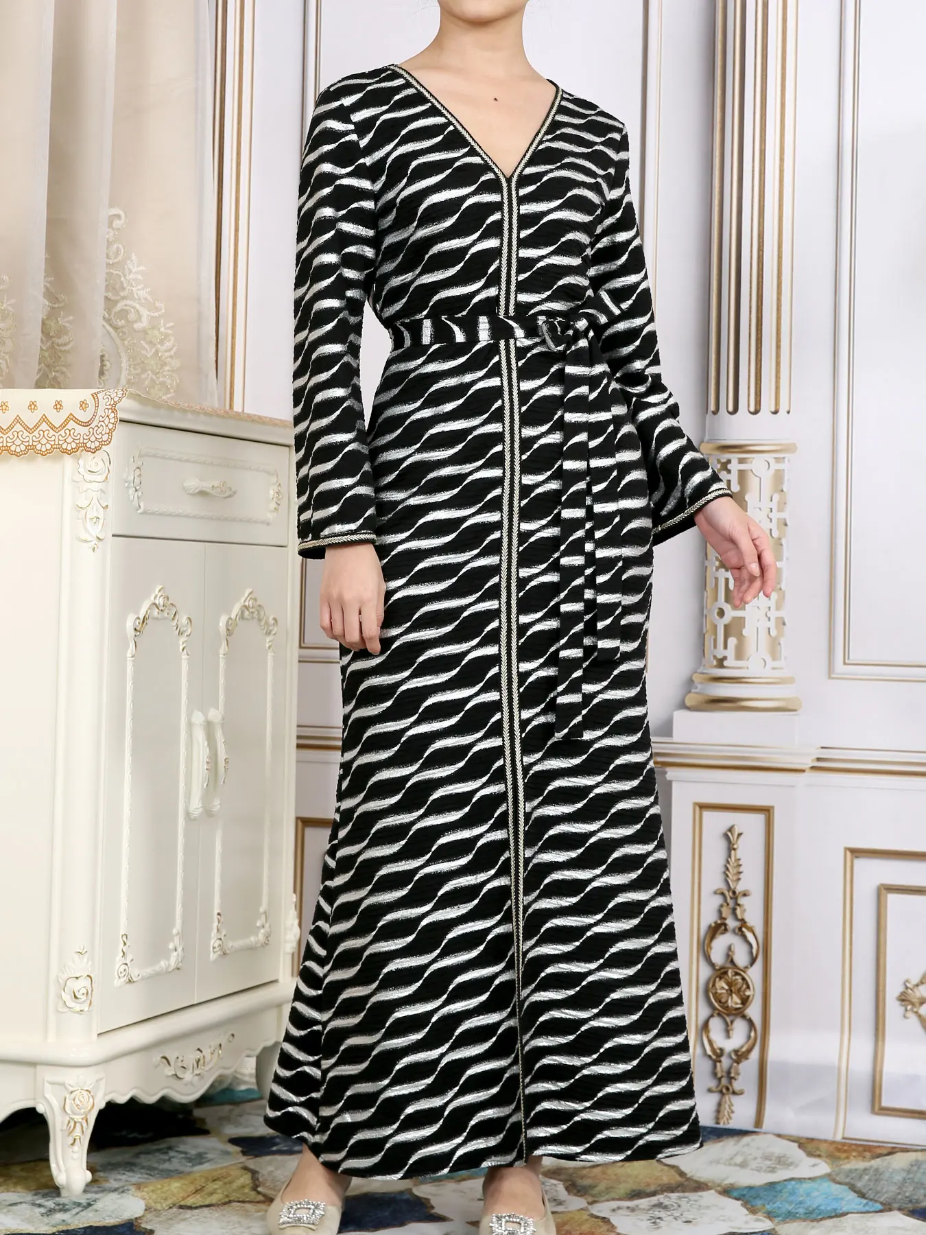 Fashion elegant pakistan islamic clothing women muslim long sleeve maxi fancy dresses