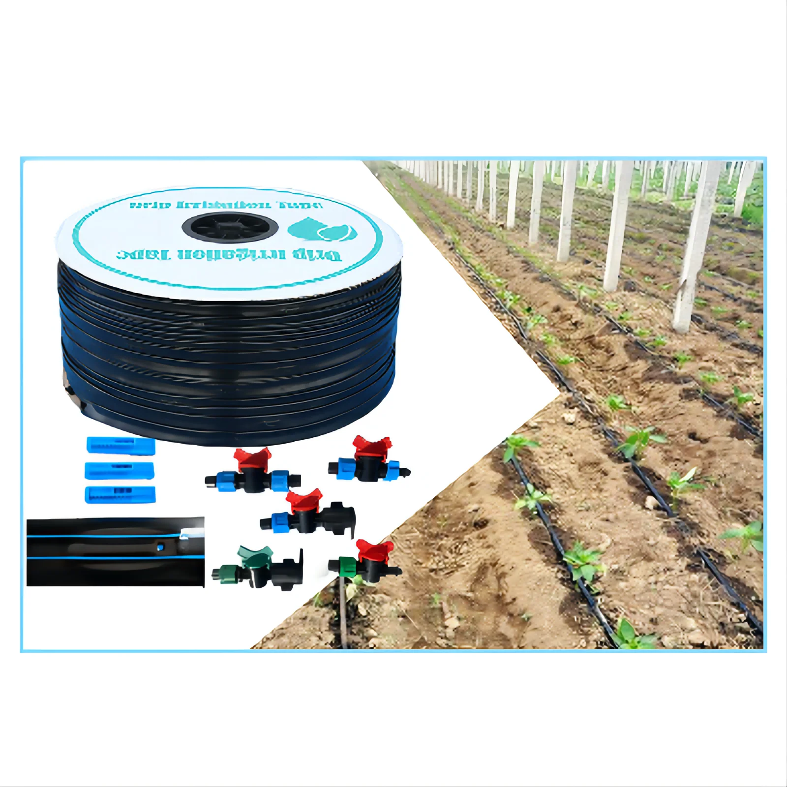 1 ha irrigation drip high-quality 16mm inline flat dripper irrigation tape