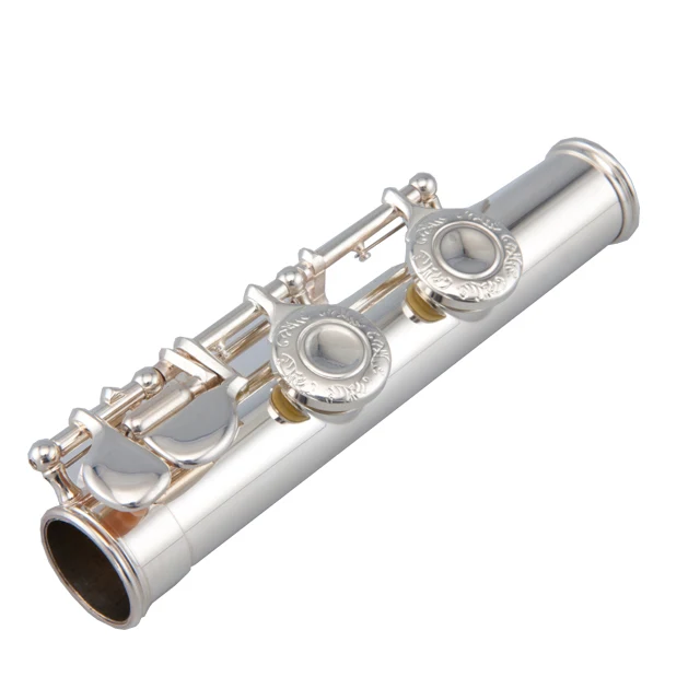 Cupronickel Body C Tone Silver Plated Children Bended Mouthpiece Flute