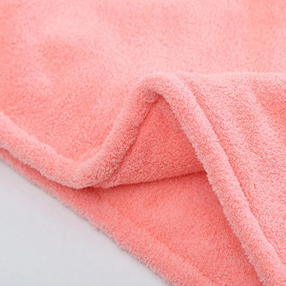 t shirt material turban microfiber coral velvet dry double layer hair towel wrap