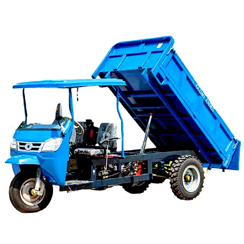 Loading capacity mini diesel tricycle  three wheels dump tricycle gasoline foldable cargo 20HP 25HP 28HP  tricycle