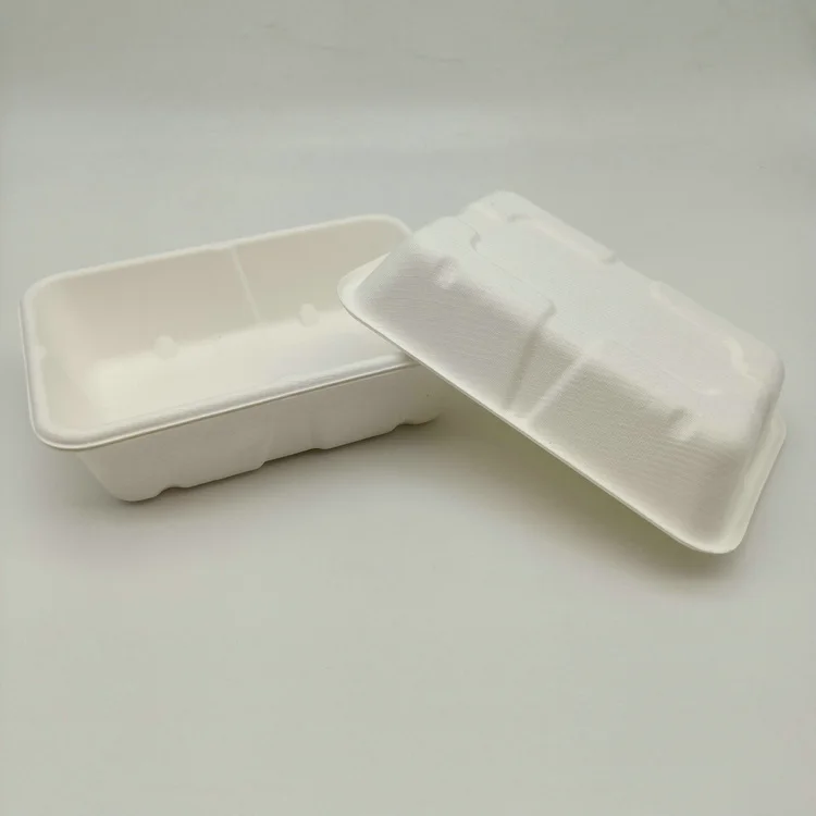 
1000ml Sugar Cane Biodegradable Sugarcane Bagasse Food Tray 