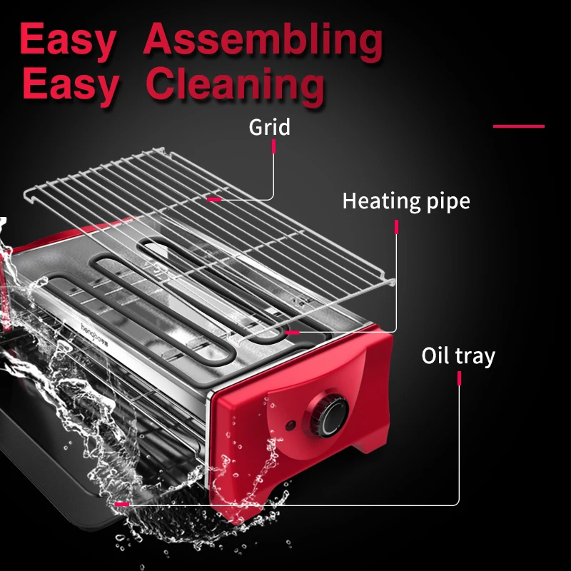 Электрический гриль для барбекю Raclette с антипригарным покрытием, 2000 Вт