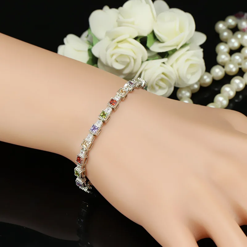 valentine gifts crystal bead bracelet multi color bracelets
