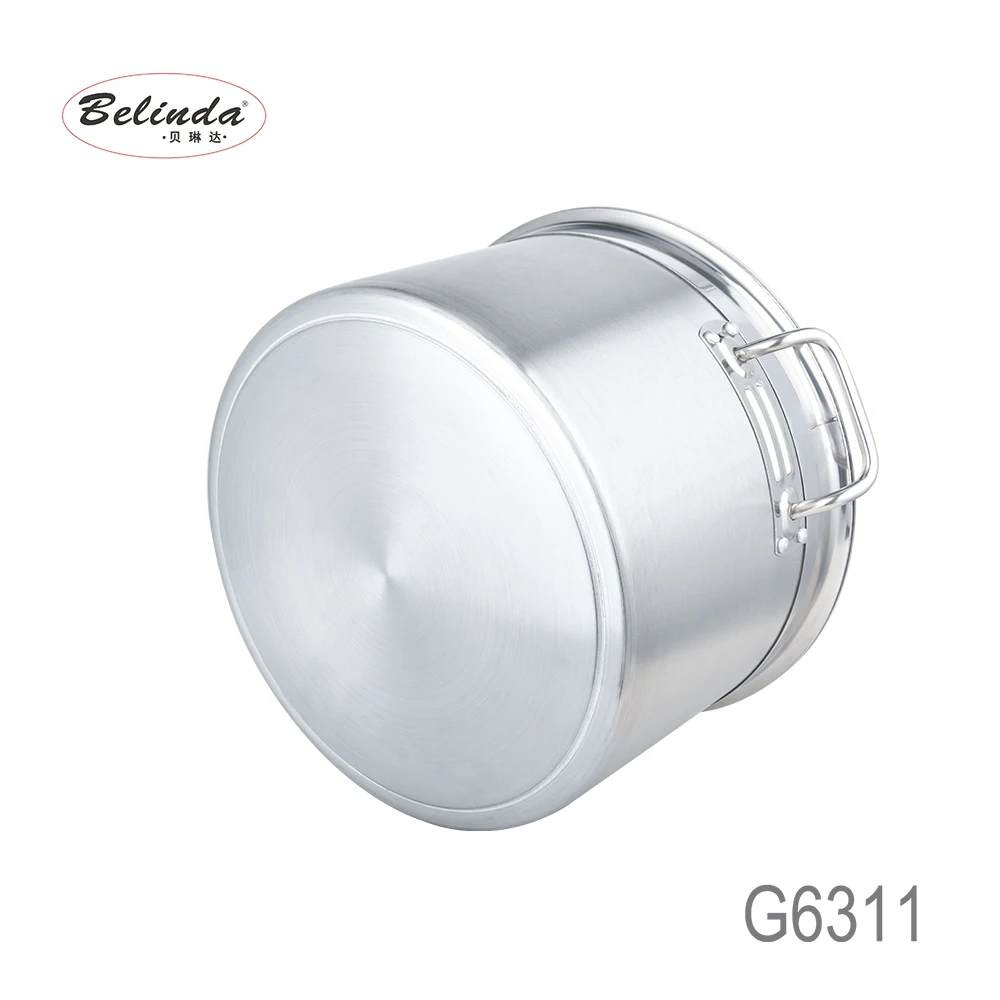 Induction Bottom Durable Restaurant Kitchen Stainless Steel Big Pots For Cooking