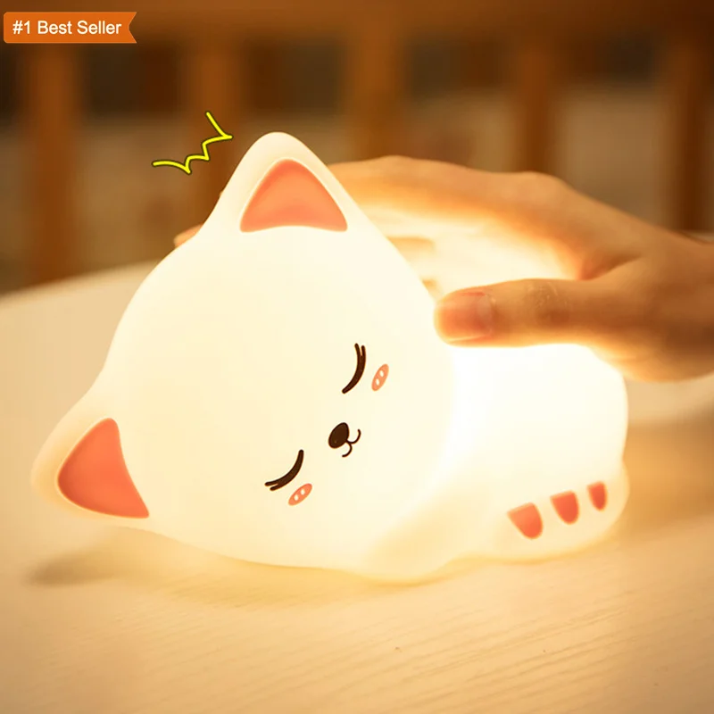 Jumon Creative silica gel rechargeable timing colorful night lamp bedroom head eye protector sleep lamp