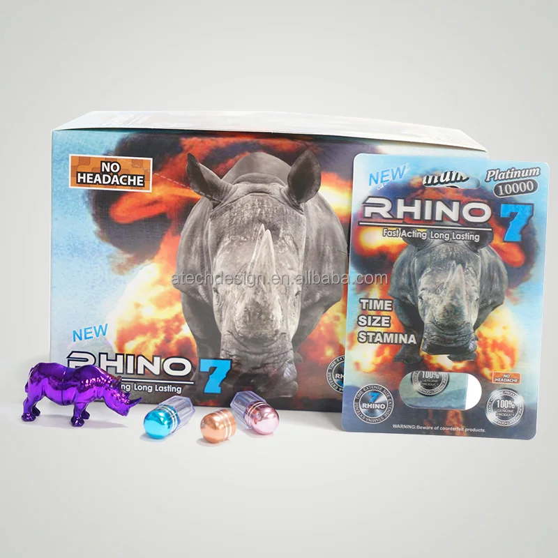 Hot Sell Custom Rhino 8 69 Male Enhancement Pill Blister Cards 3d Packaging Plastic Cards