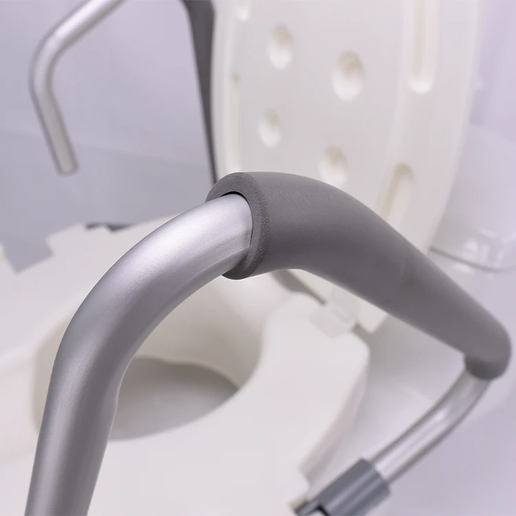 Plastic Home Elevated detachable Armrest raised toilet riser and seat cushion