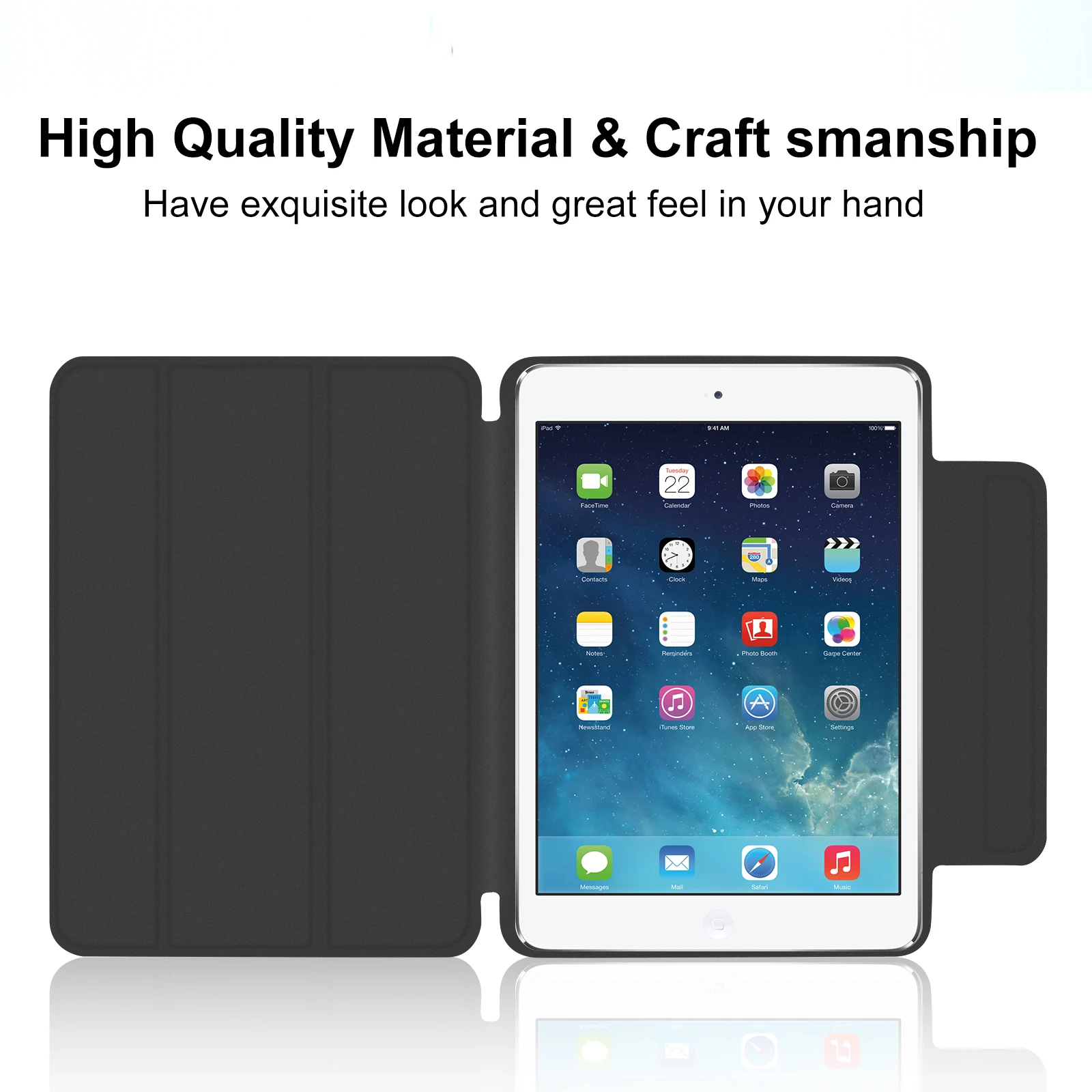 factory 1 piece Pu Customized Magnetic Leather case Folding Stand Protective For Pad 9.7 iPad Pro 10.2