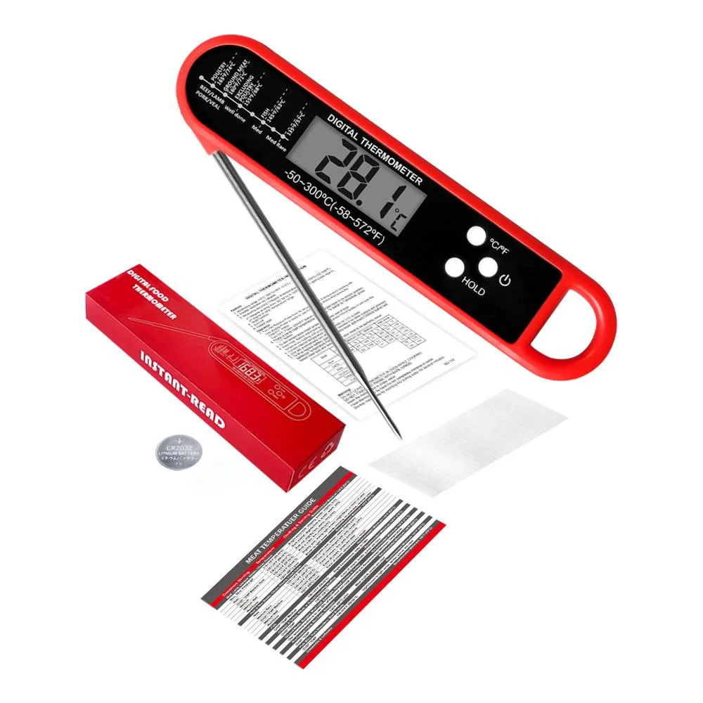 Folding Food Thermometer Grill Meat Kitchen Thermometer Baking Milk Water Thermometer