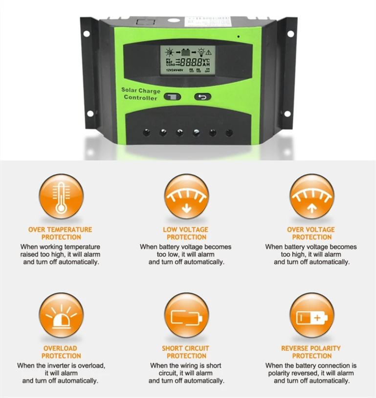 sun pv photovoltaic solar panel cell energy system auto pwm battery charger solar charge controller regulator