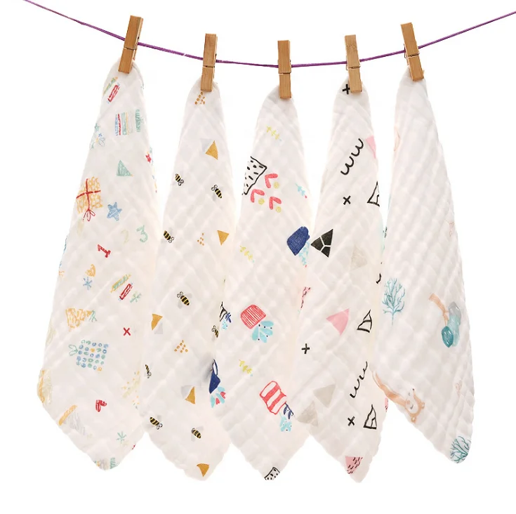 
High density six layer bubble wash gauze baby towel baby face towel baby saliva towel 