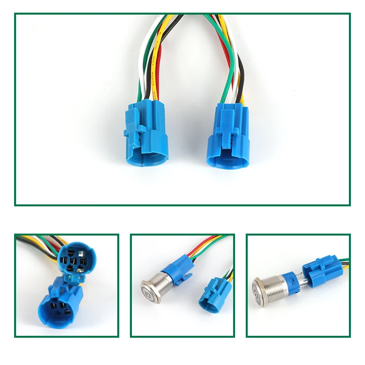 19mm 1NO1NC Latching Momentary 12v led illuminated push button switch customize symbol push button switch