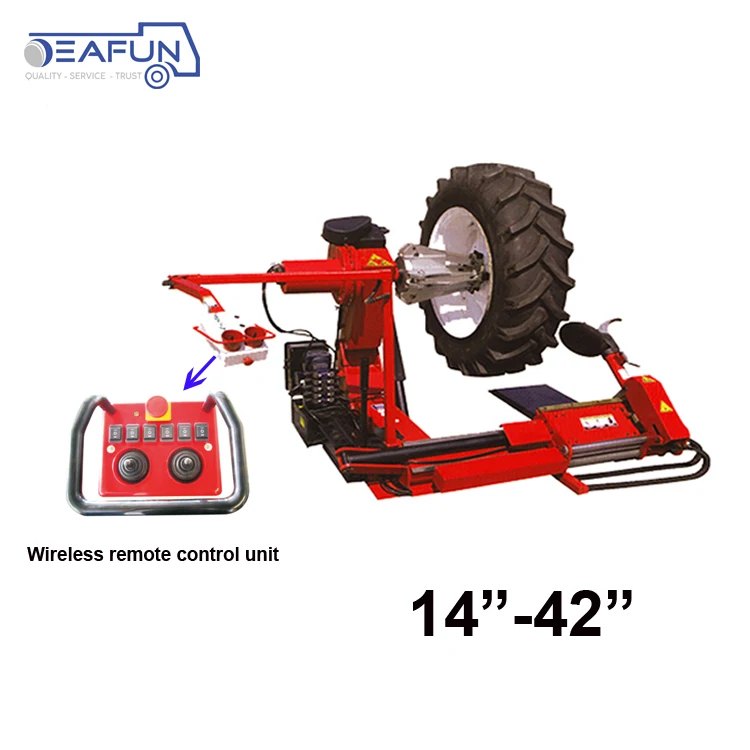 Hydraulic tire changer for truck repairs in Germany