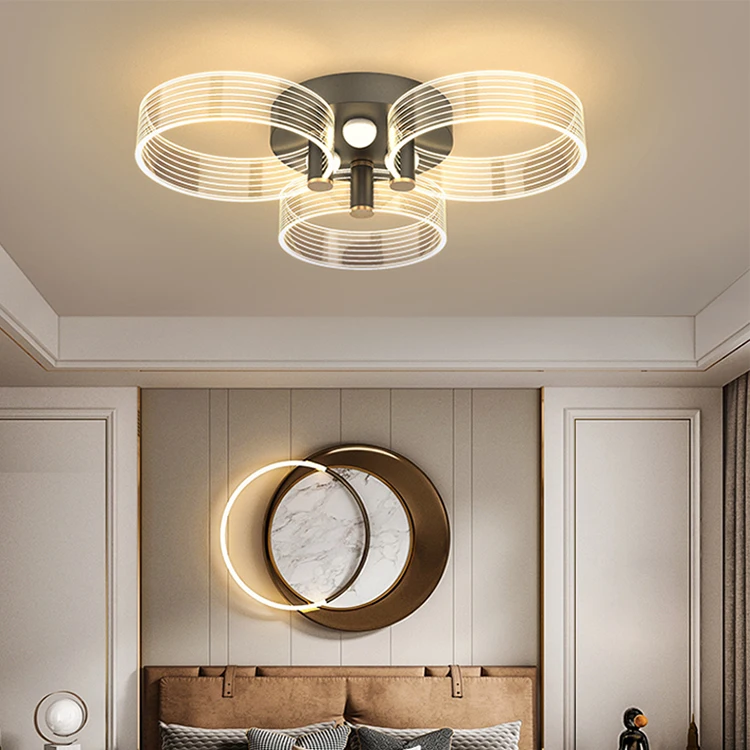 Modern Hotel Hallway Decoration Iron Acrylic 24w 36w 54w 108w 128w Led Ceiling Light