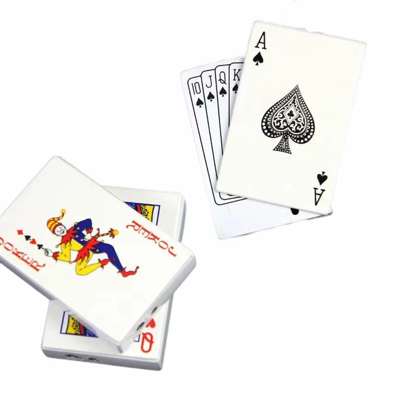 Lighter Jet Torch Turbo Playing Cards Lighter Windproof Metal Lighter Metal Funny Toys For Men Smoking Accessories