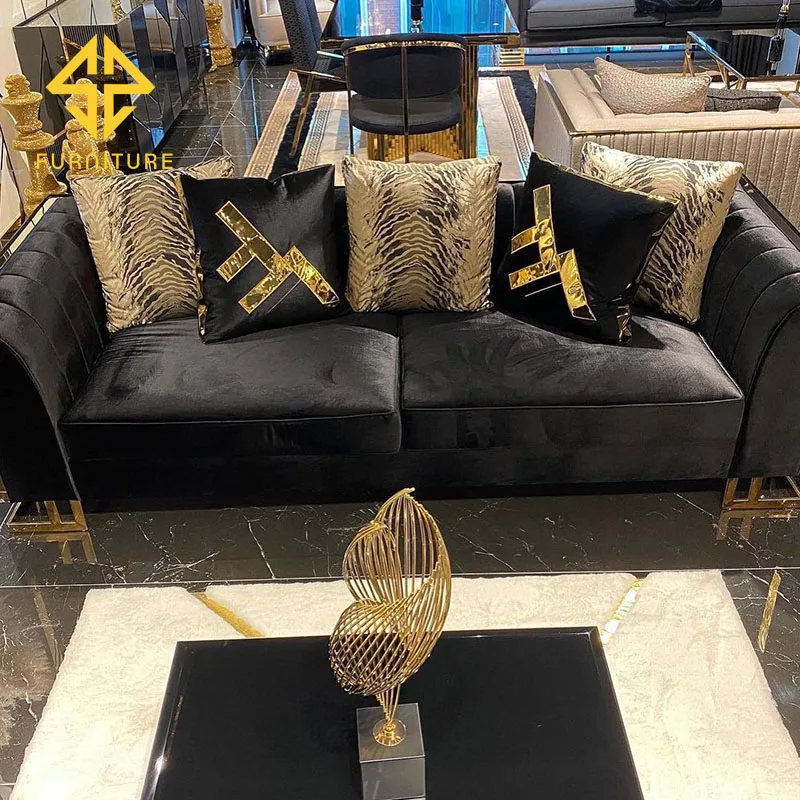 stainless steel elegant sofa modern design modern single seater sofa chair armchair set modern home furniture living room sofas