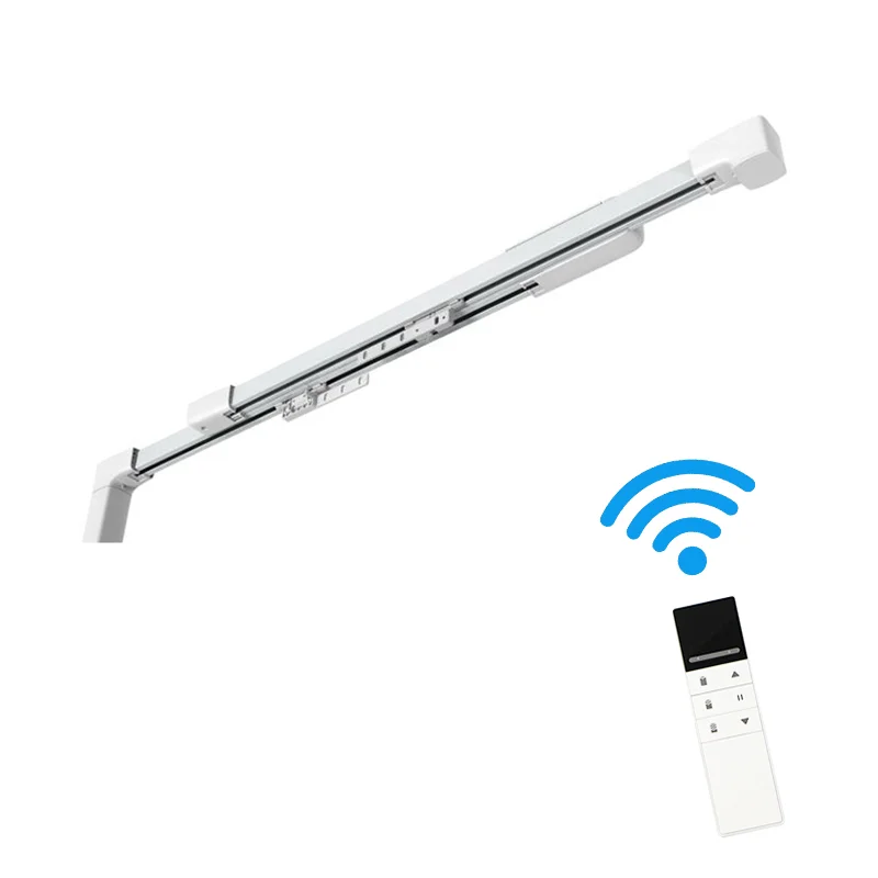 Electric smart Curtain Motorized Telescopic Extendable Curtain Track Adjustable Track Rail Rod