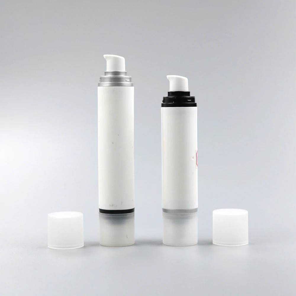 Custom 5ml 10ml 15ml 20ml 5 10 15 20 ml Cosmetic Container Serum White PP Airless Lotion Pump Bottle For Packaging