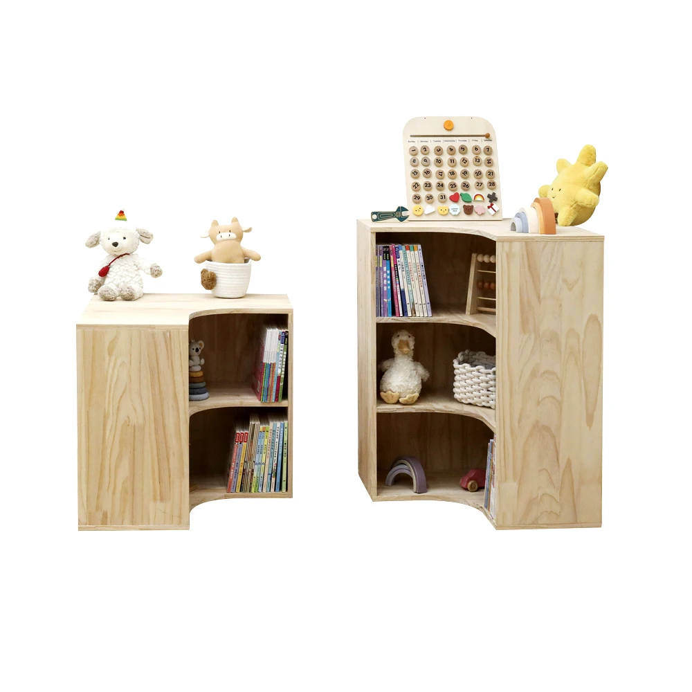 Bookcase Bookshelves Display Book Cabinet Storage Wooden Bookshelf Small Spaces Storage Shelf Two layers