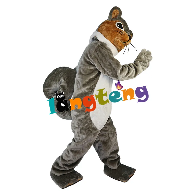 896 Cartoon Halloween Cosplay Party Christmas  Carnival Apparel Grey Squirrel Mascot Costumes