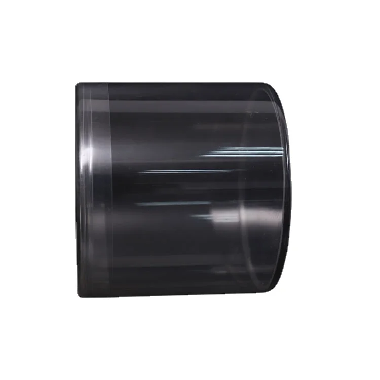 Clear PVC Cylinder Box round Clear Plastic Container with Embossing Recycled Materials for Blister Use