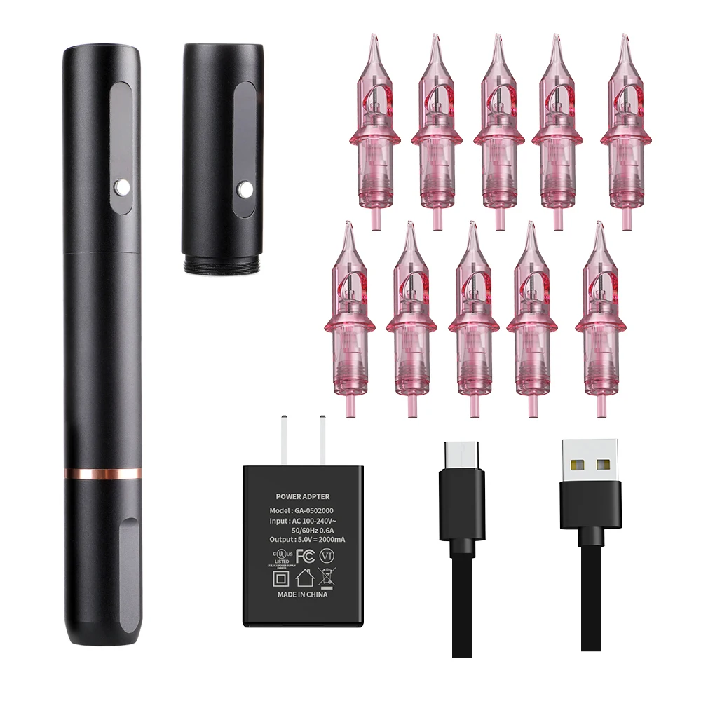 Rotary Tattoo Machine Wireless  Permanent makeup Professional Tattoo Gun Pen Dual Battery Machine