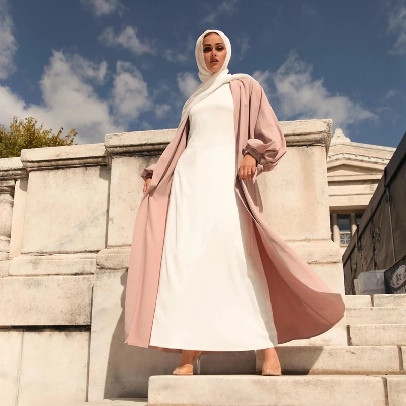 Apparel Design Service Dubai Style Open Chiffon Muslim Women Abaya