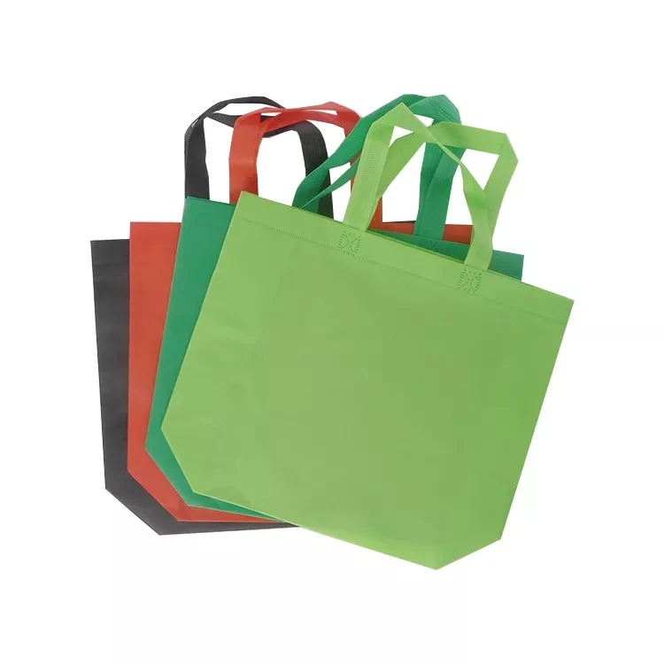 Custom luxury eco-friendly recycle non woven shopping bag with long handles