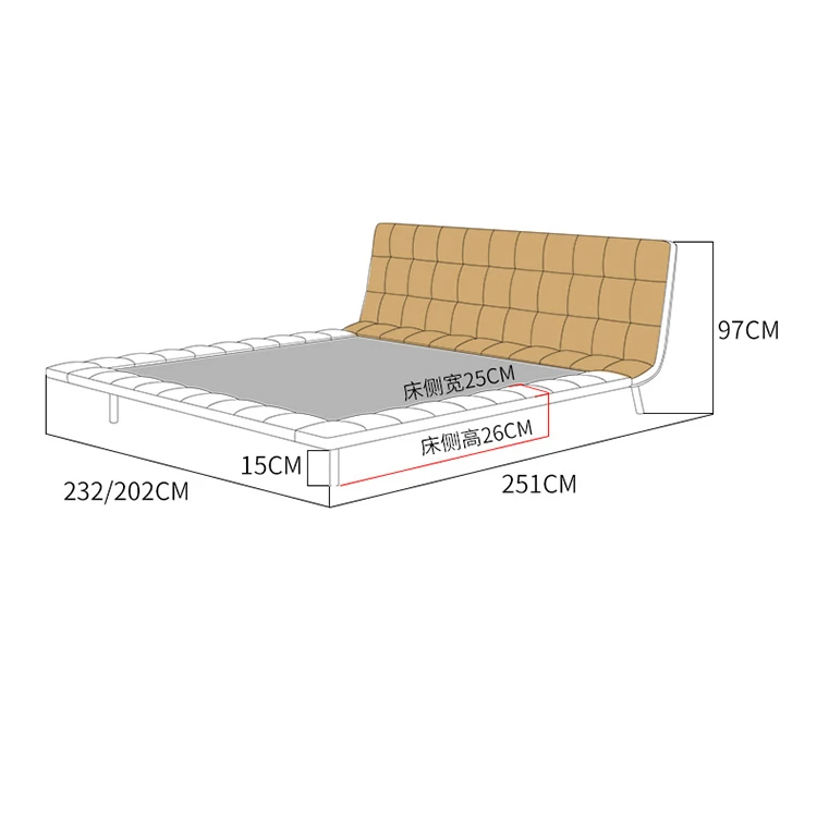 modern wholesale beds china room sets black color tufted genuine leather bed king size