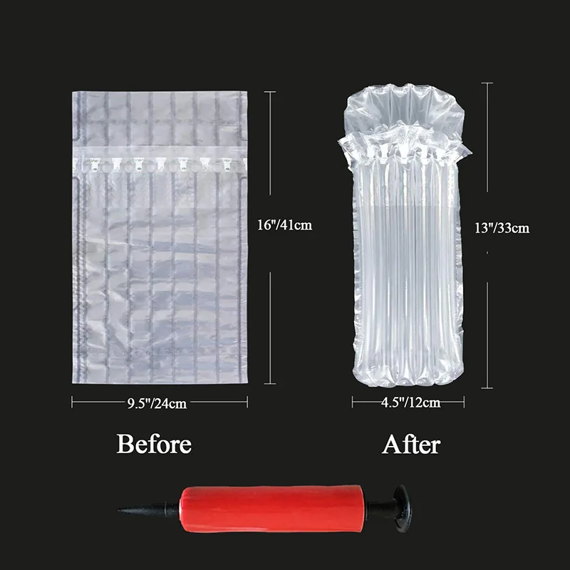 shock resistance PE PA protective package inflatable packaging air column bag wine bottle