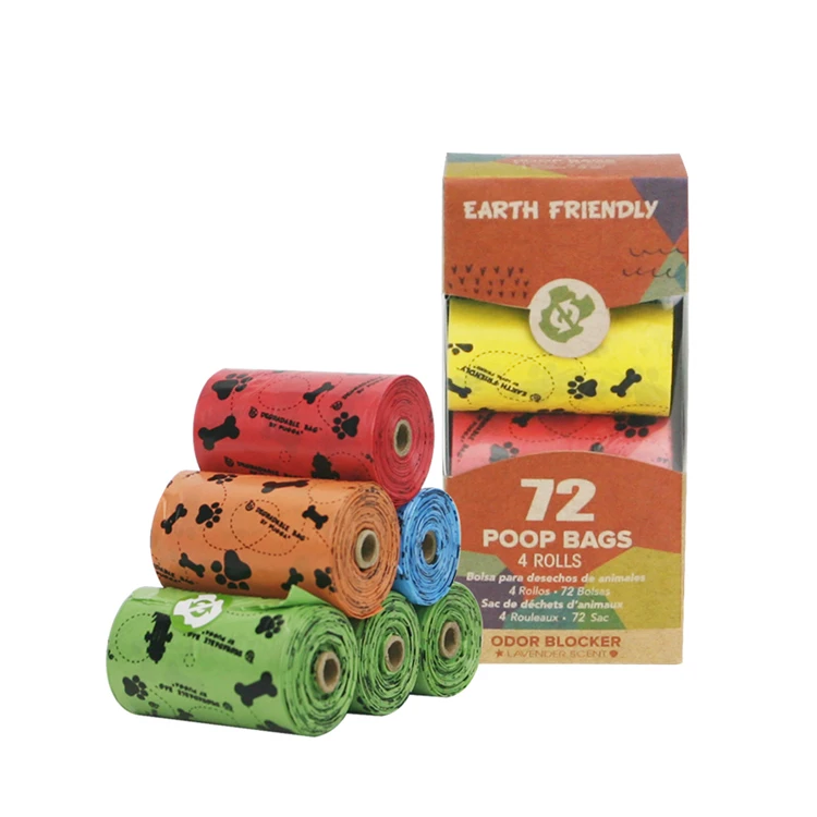 Wholesale  customized eco friendly high quality scented green biodegradable portable doggy poo dog waste plastic