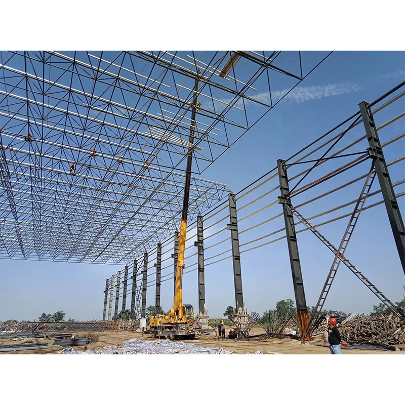 Large Span Steel Space Frame Aircraft Hangar Steel Structure Factory Warehouse Building