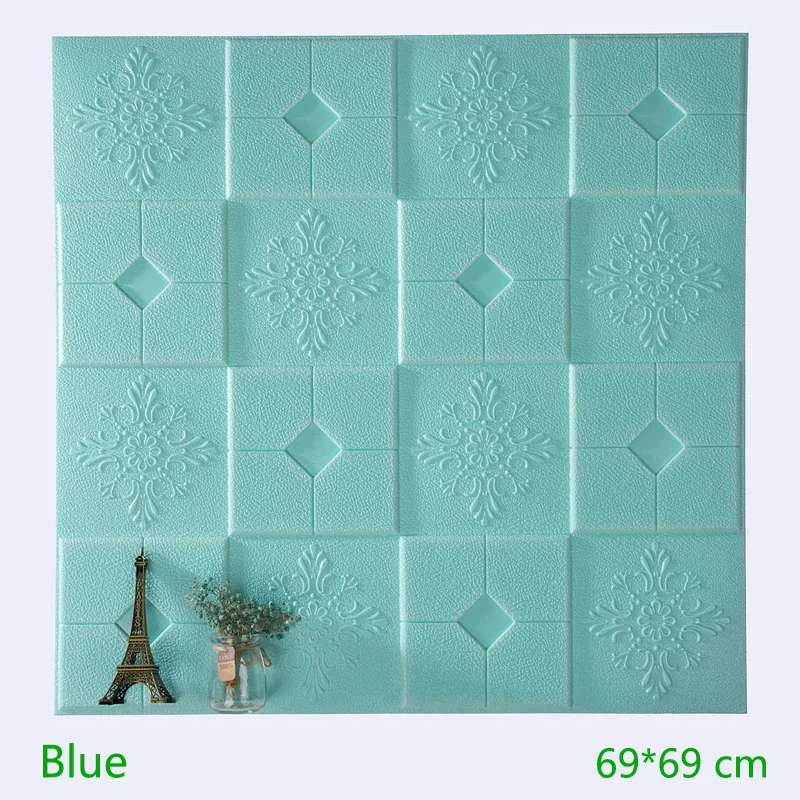 
Pure color easily install self adhesive 3d square design wall panel for interior wall decoration 