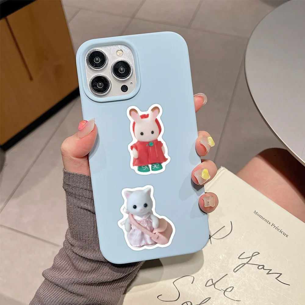 60Pcs New Calico Critters Graffiti Stickers Decorate Laptop Suitcase Skateboard Stickers Cartoon Stickers Wholesale