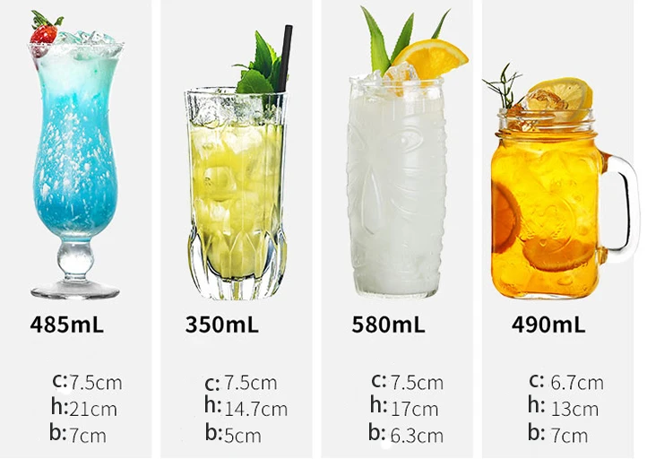 wholesale scotch tulip glass juice tea cup / beer mug / glass milk cups Hurricane cocktail glass for bar