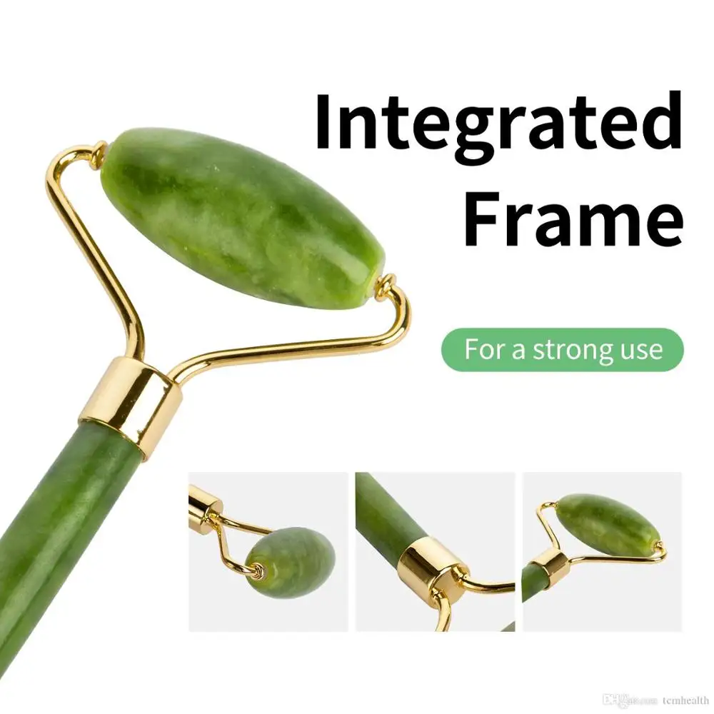 Amazon Hot-selling Dark Green Jade Roller Jade Facial Roller Massager Roller Jade for Face