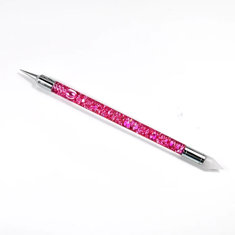 Wax Pencil for Rhinestones Wax Pen Rhinestone Picker Dotting Pen Acrylic Handle Dual-Ended Rhinestones Pen Applicator