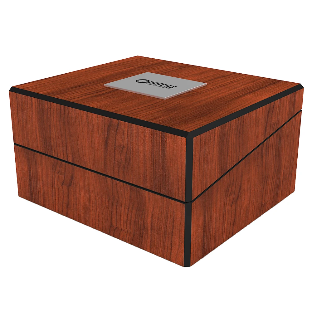 Wooden perfume box holds 3 perfume bottles for luxury custom logo